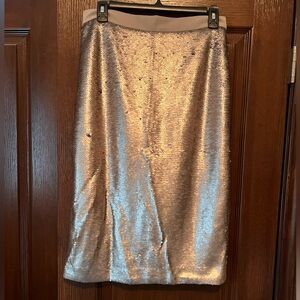 Banana Republic Gold Sequin Pencil Skirt